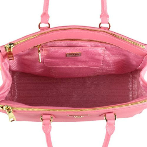2014 Prada saffiano calfskin tote bag BN1786 pink